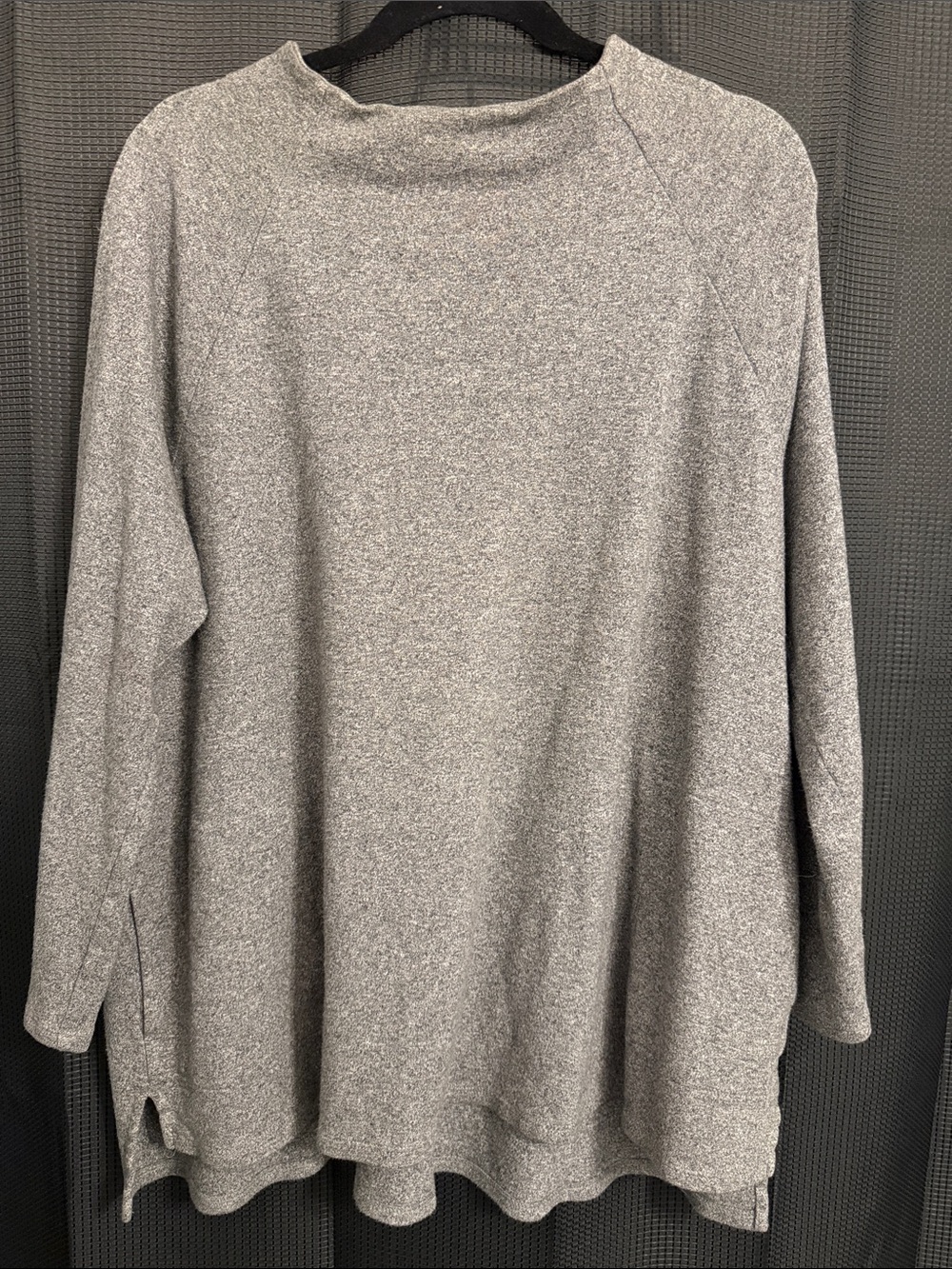 pureJill Women's Heather Gray Cozy Knit Pullover Sweater 100% Cotton Size PXL